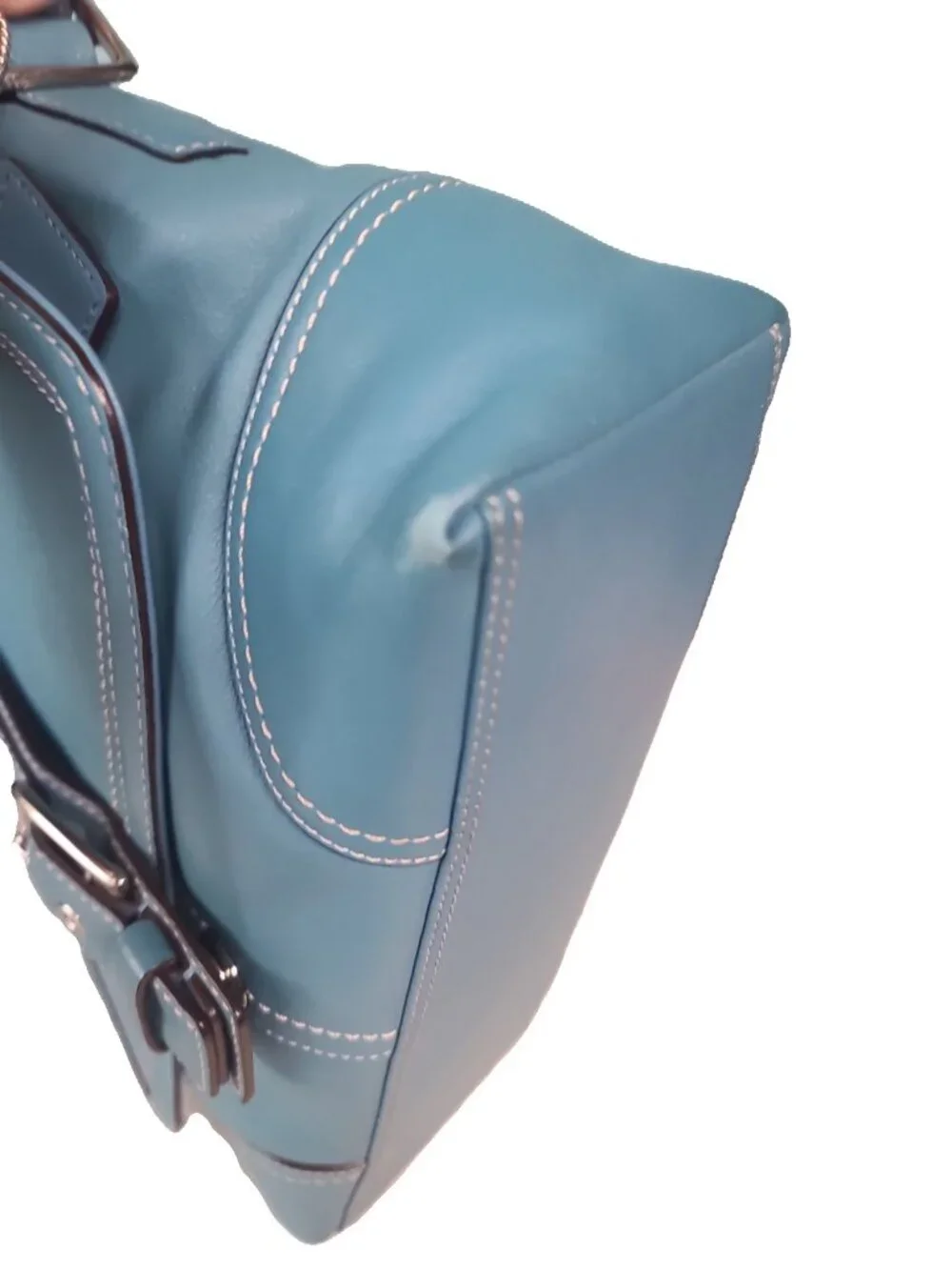 Coach Soho Flap Leather Shoulder Bag Blue F11196 Good